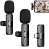 Wireless Lavalier Microphone for Type C with iPhone Adapter