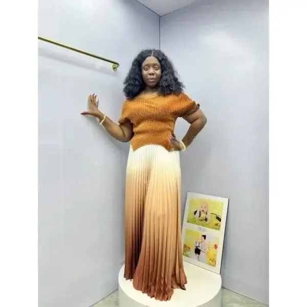 Miyake Pleated 2 Pieces Set Women's Fashion dress
